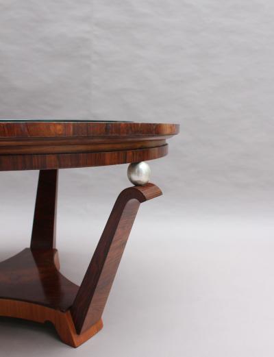 Fine French 1930s Palisander Gueridon with a Mirror Top