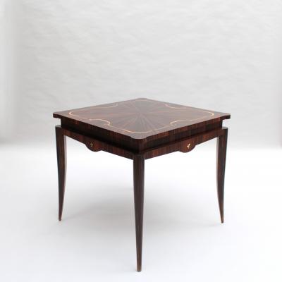 Fine French 1940s Ebony Macassar Game Table