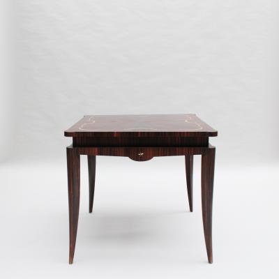 Fine French 1940s Ebony Macassar Game Table