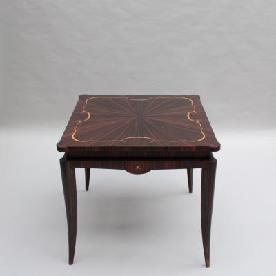 Fine French 1940s Ebony Macassar Game Table