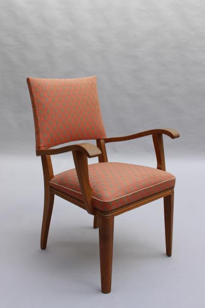 Fine French 1950s Lime Oak Bridge Armchair
