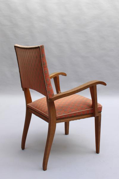 Fine French 1950s Lime Oak Bridge Armchair