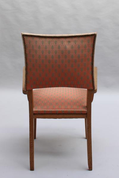 Fine French 1950s Lime Oak Bridge Armchair