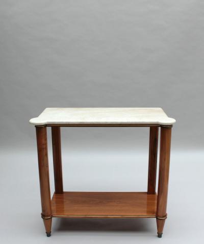 Fine French 1950s Two Tiered Walnut Console