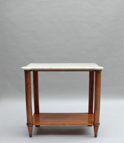 Fine French 1950s Two Tiered Walnut Console