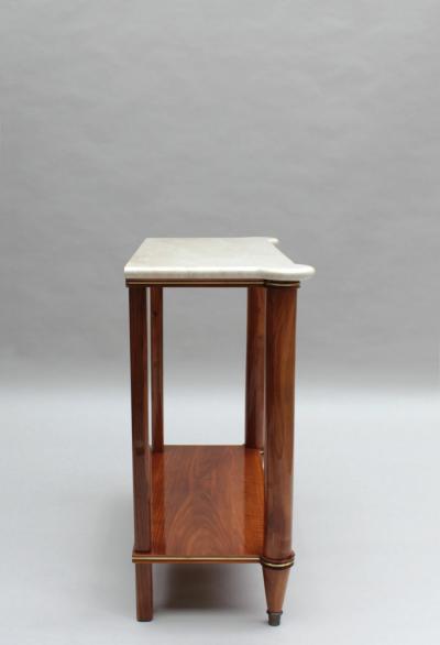 Fine French 1950s Two Tiered Walnut Console