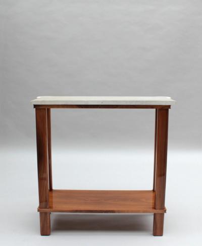 Fine French 1950s Two Tiered Walnut Console