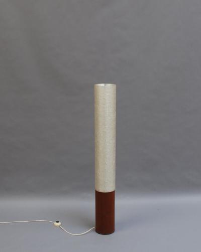 Fine French 1950s Veneered Metal and Plastic Floor Lamp