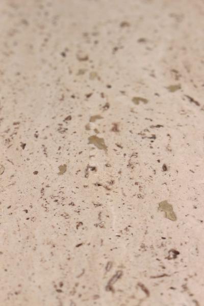 Fine French 1960s Brass and Travertine Coffee Table