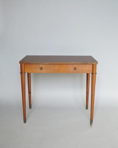 Fine French Art Deco Cherry Desk with Bronze Details