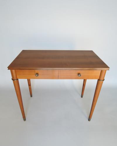 Fine French Art Deco Cherry Desk with Bronze Details
