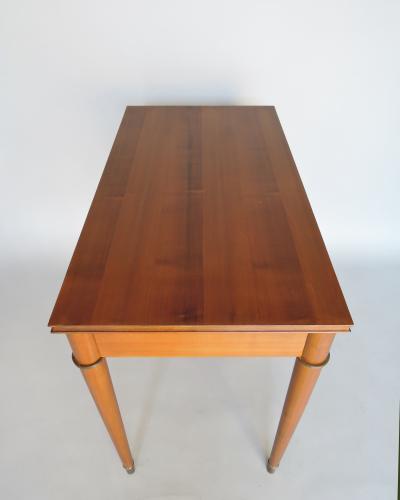 Fine French Art Deco Cherry Desk with Bronze Details
