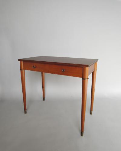Fine French Art Deco Cherry Desk with Bronze Details