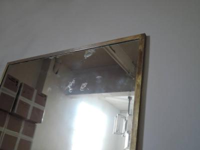 Fine French Art Deco Hammered Metal and Marble Console Table with Mirror
