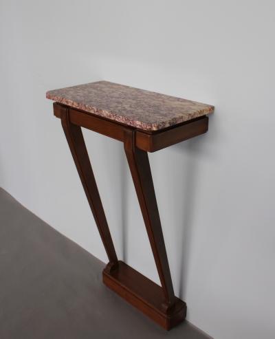 Fine French Art Deco Mahogany and Marble Console