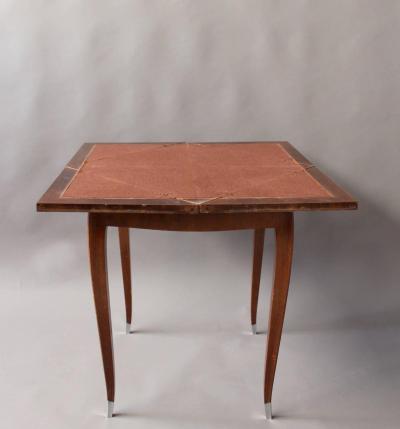 Fine French Art Deco Rosewood Envelope Side Game Table
