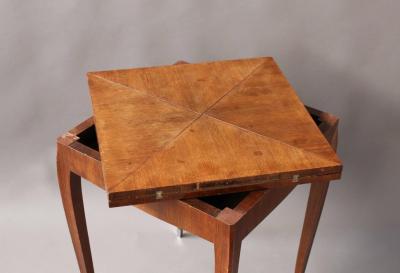 Fine French Art Deco Rosewood Envelope Side Game Table