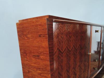 Fine French Art Deco Sideboard with Marquetry and Brass Details