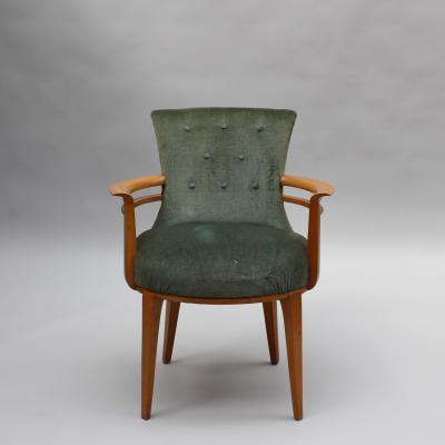 Fine French Art Deco Sycamore Armchair Circa 1940