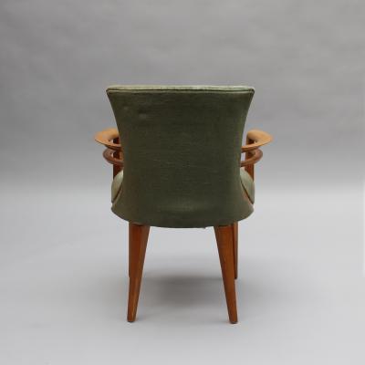 Fine French Art Deco Sycamore Armchair Circa 1940