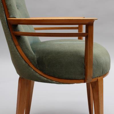 Fine French Art Deco Sycamore Armchair Circa 1940