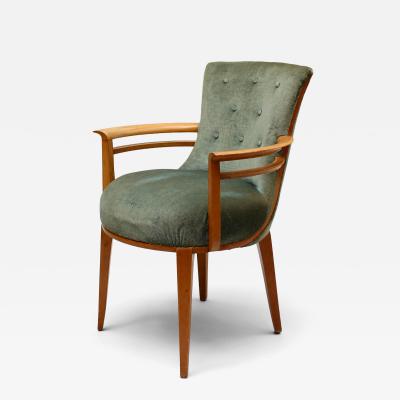 Fine French Art Deco Sycamore Armchair Circa 1940