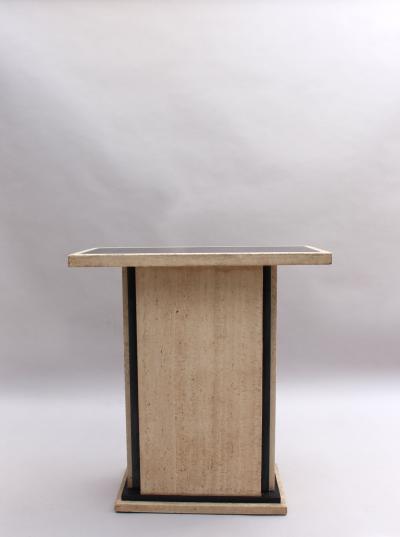 Fine French Art Deco Travertine Pedestal