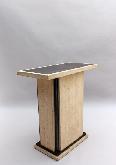 Fine French Art Deco Travertine Pedestal
