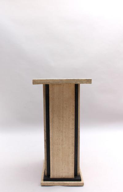 Fine French Art Deco Travertine Pedestal