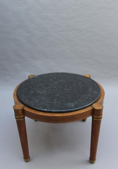 Fine French Large Art Deco Mahogany Gu ridon with Marble Top