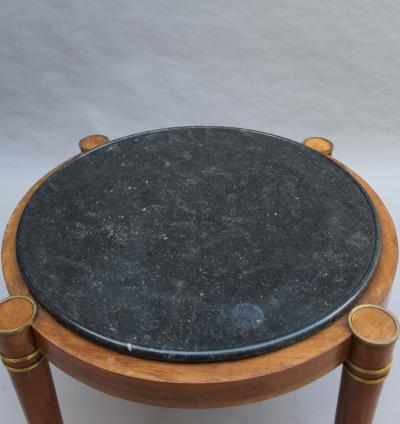 Fine French Large Art Deco Mahogany Gu ridon with Marble Top