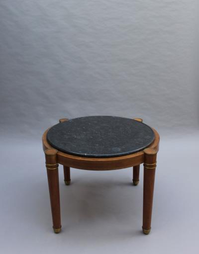 Fine French Large Art Deco Mahogany Gu ridon with Marble Top