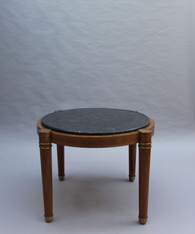 Fine French Large Art Deco Mahogany Gu ridon with Marble Top