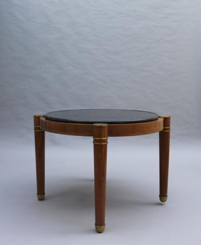 Fine French Large Art Deco Mahogany Gu ridon with Marble Top