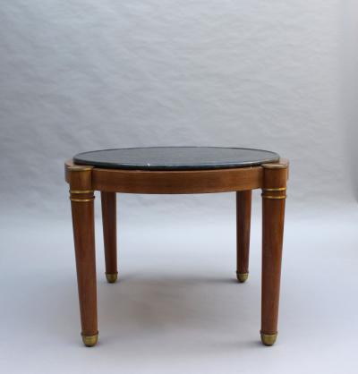 Fine French Large Art Deco Mahogany Gu ridon with Marble Top