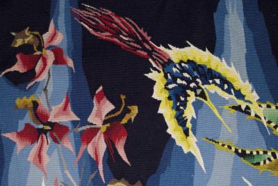 Fine French Mid Century Tapestry Signed by Jean Lurcat 39 x 5 11 