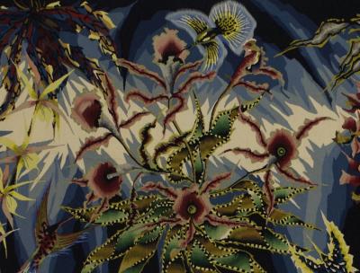 Fine French Mid Century Tapestry Signed by Jean Lurcat 39 x 5 11 