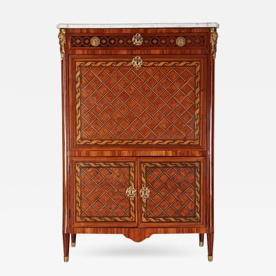 Fine French Ormolu Mounted Marqueterie Secretaire Abattant