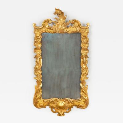 Fine George II Carved Giltwood Wall Mirror English or Scottish circa 1750