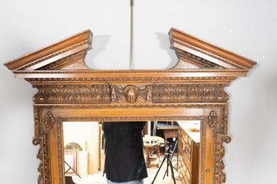 Fine George II Carved Stained Pine Mirror