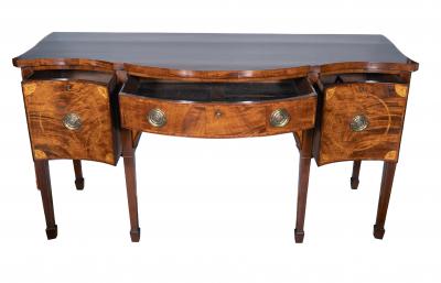 Fine George III Mahogany Satinwood And Rosewood Inlaid Sideboard