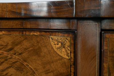 Fine George III Mahogany Satinwood And Rosewood Inlaid Sideboard