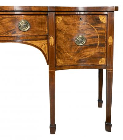 Fine George III Mahogany Satinwood And Rosewood Inlaid Sideboard