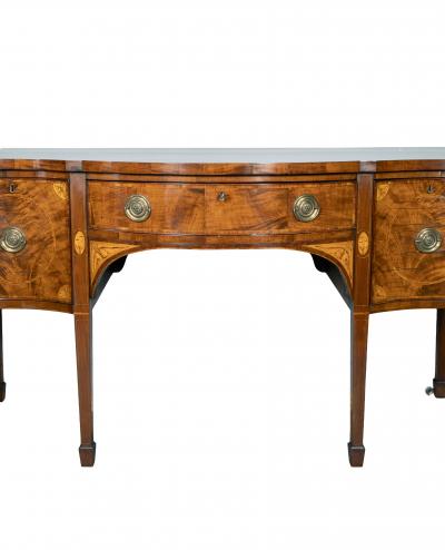 Fine George III Mahogany Satinwood And Rosewood Inlaid Sideboard