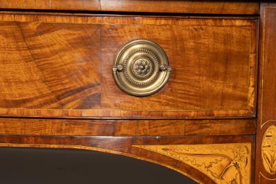 Fine George III Mahogany Satinwood And Rosewood Inlaid Sideboard