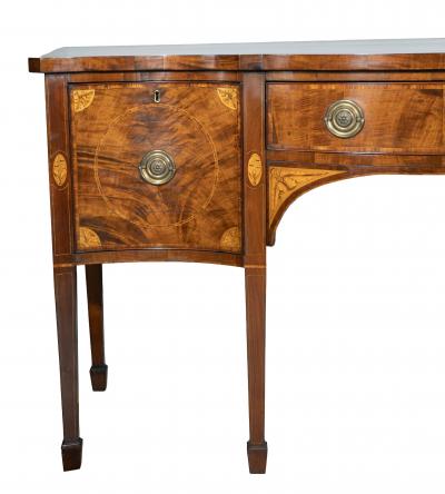 Fine George III Mahogany Satinwood And Rosewood Inlaid Sideboard