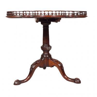 Fine George III Mahogany Tea Table