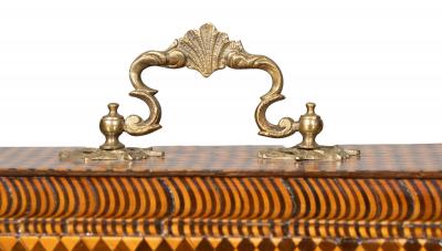 Fine George III Parquetry Teacaddy