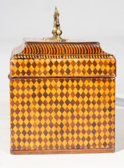 Fine George III Parquetry Teacaddy