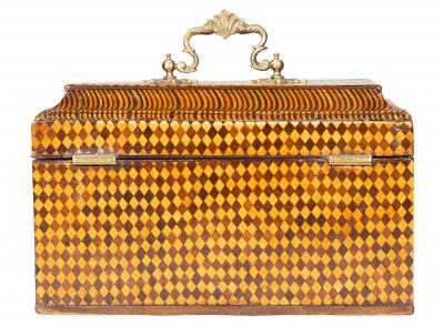 Fine George III Parquetry Teacaddy